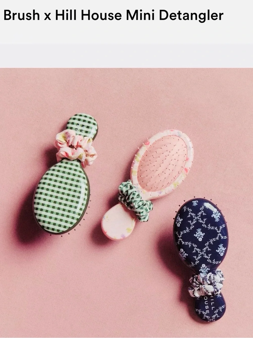 Limited Edition Wet Brush x Hill House Mini Detangler Brush - Pink Floral HTF